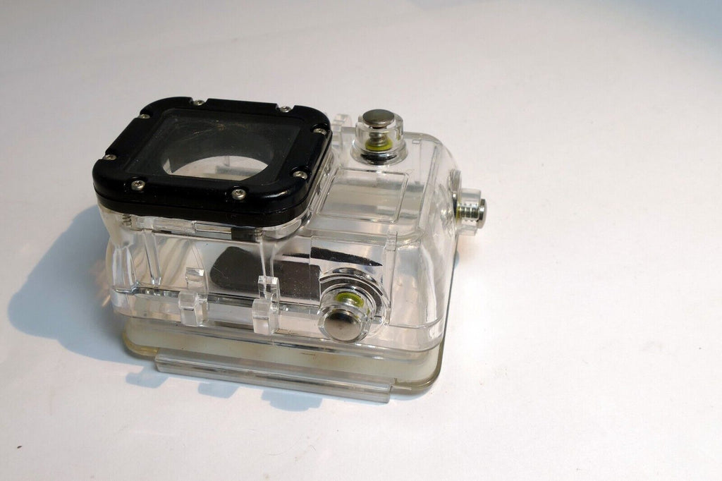 GoPro Hero 3 plastic housing case - - -  missing back plate lock buckle AS IS
