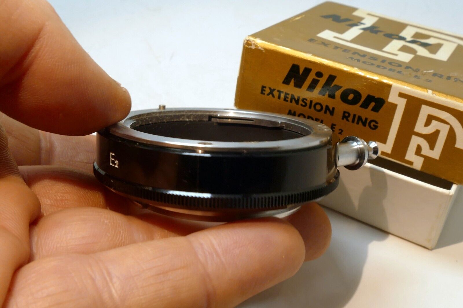 Nikon E2 Macro Extension ring Adapter F mount  - Genuine OEM - MINT