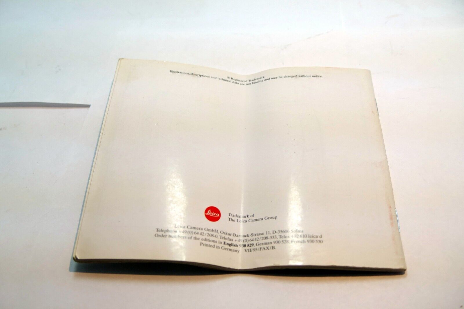 Leica Minilux 40mm f2.4 camera Manual Instruction Guide  Book  OEM Genuine