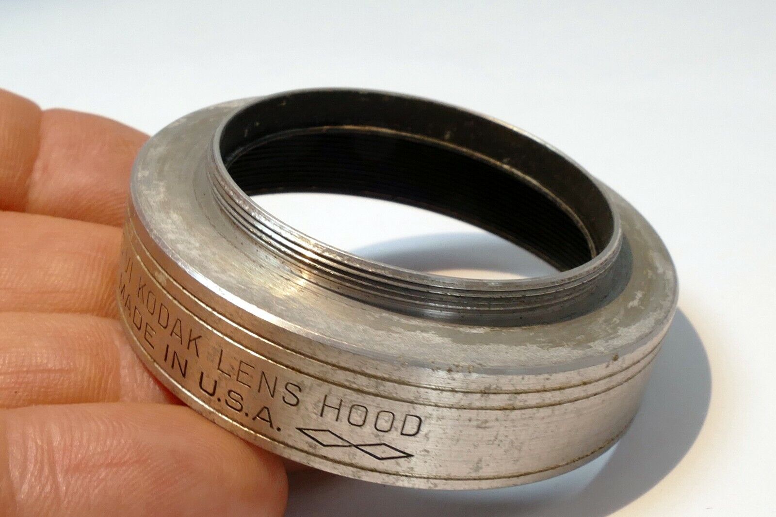 Kodak Lens Hood series VI 6 44.5mm OD screw in threaded metal for 5cm USA