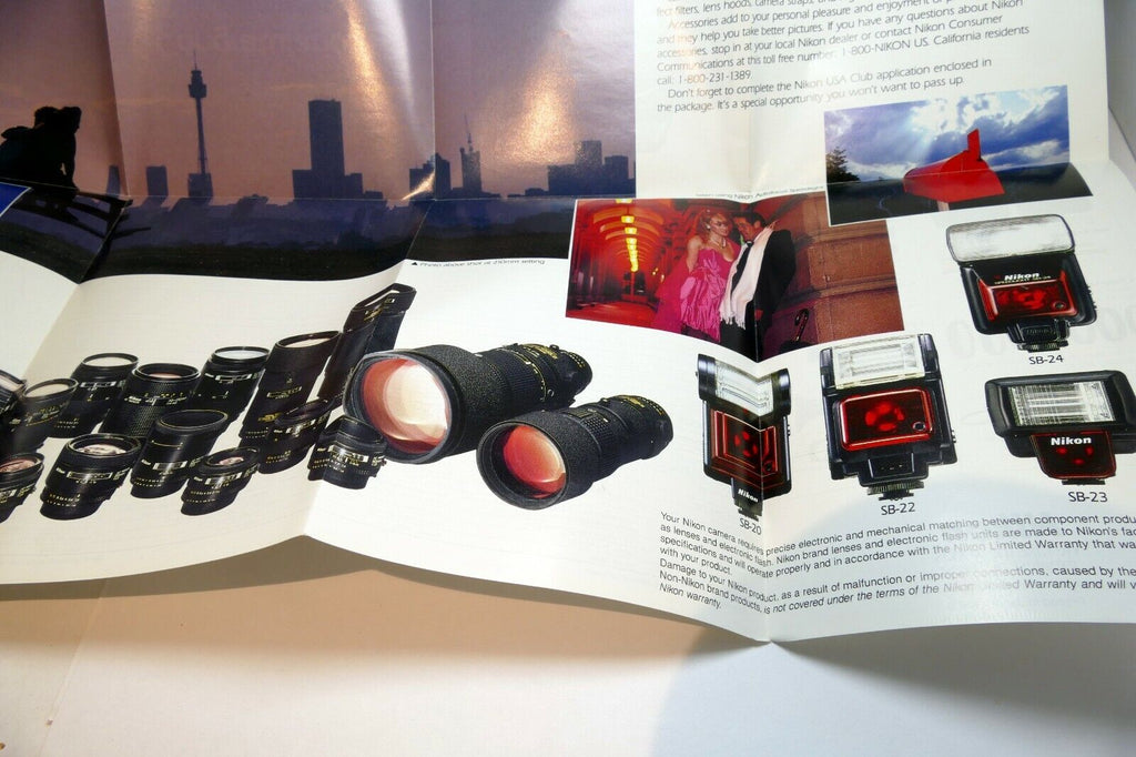 Nikon N4004s AF CAMERA Brochure Accessory List sales book English EN