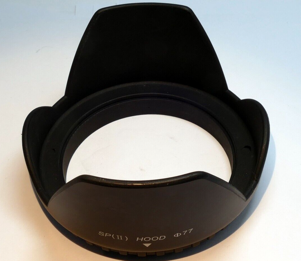 77mm  Lens hood shade plastic petal shaped  threaded screw in