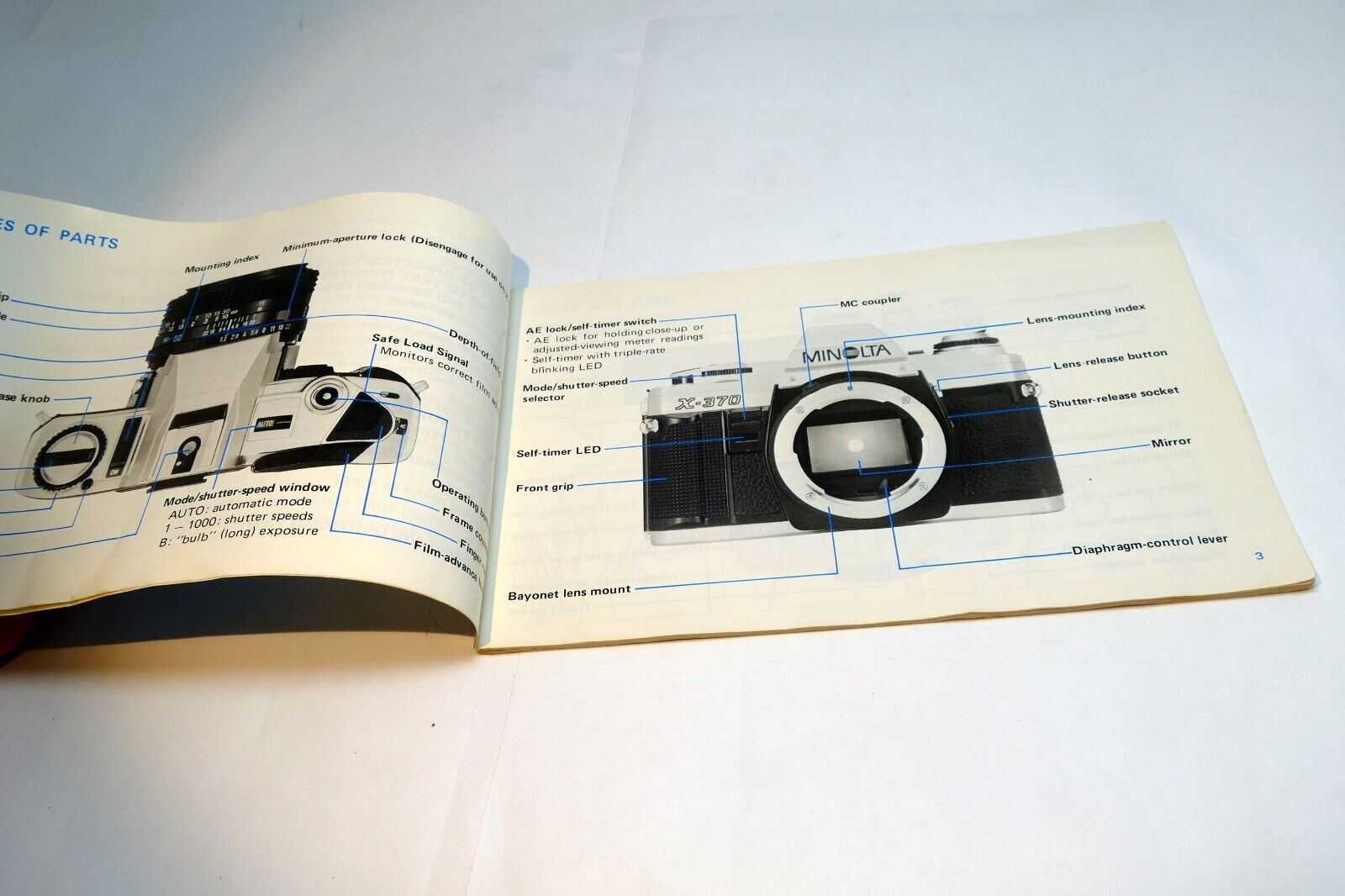 Minolta X370 Camera X-370 Instruction Owners Manual  Guide English E