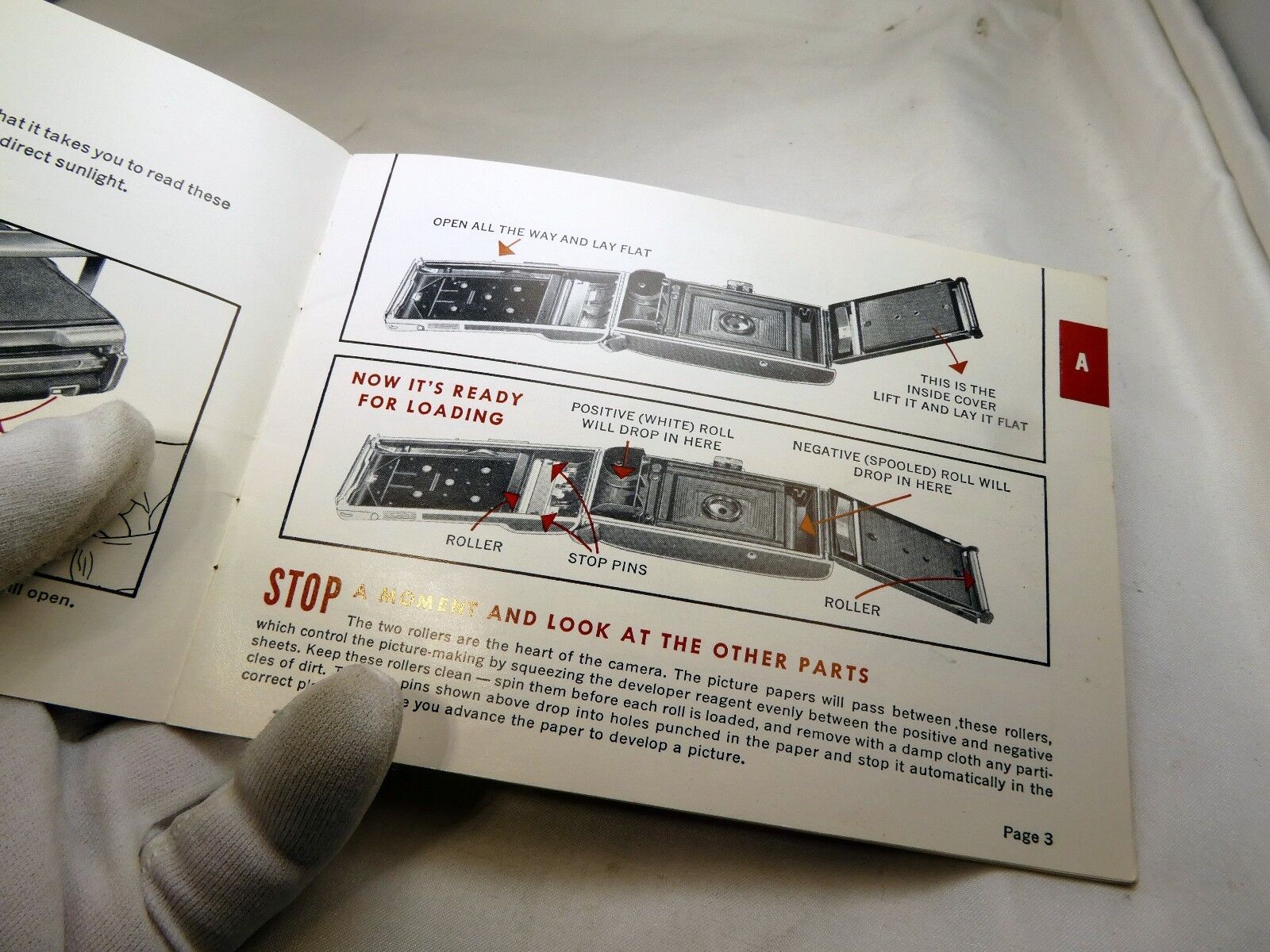 Polaroid speedliner Land 95A Camera Instructions Manual Guide  English EN