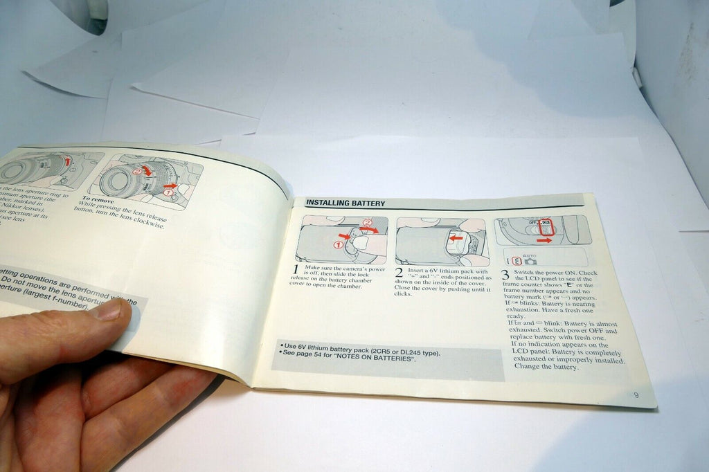 Nikon N50 CAMERA Guide Book  Instruction manual missing cover page