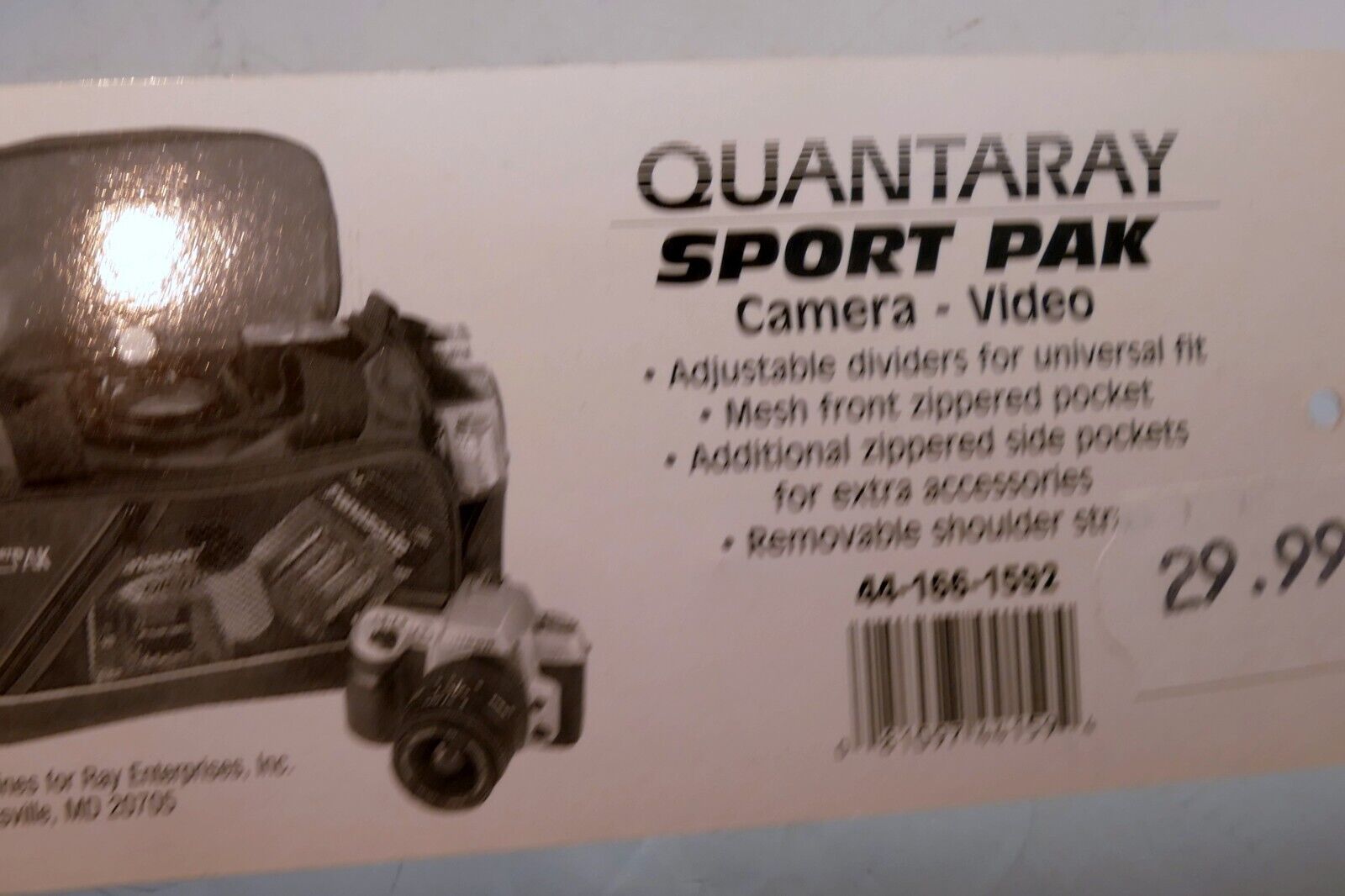 Quantaray Camera Video Sport Pak Compartment case  tag