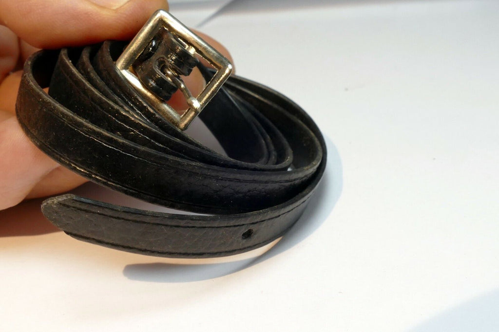 32" long Shoulder Strap narrow 1cm wide vinyl vintage (with one buckle only)