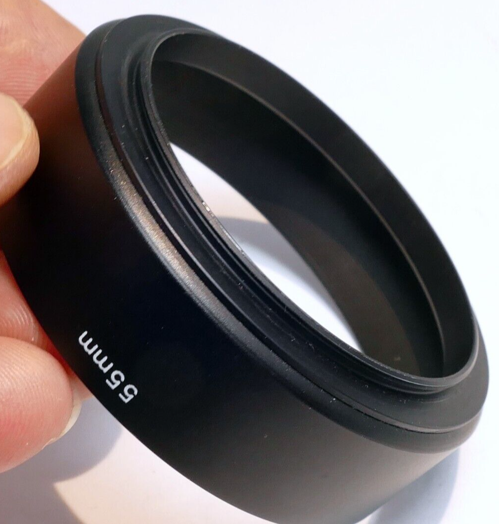 55mm OD Lens Hood Shade  threaded  Metal threaded telephoto