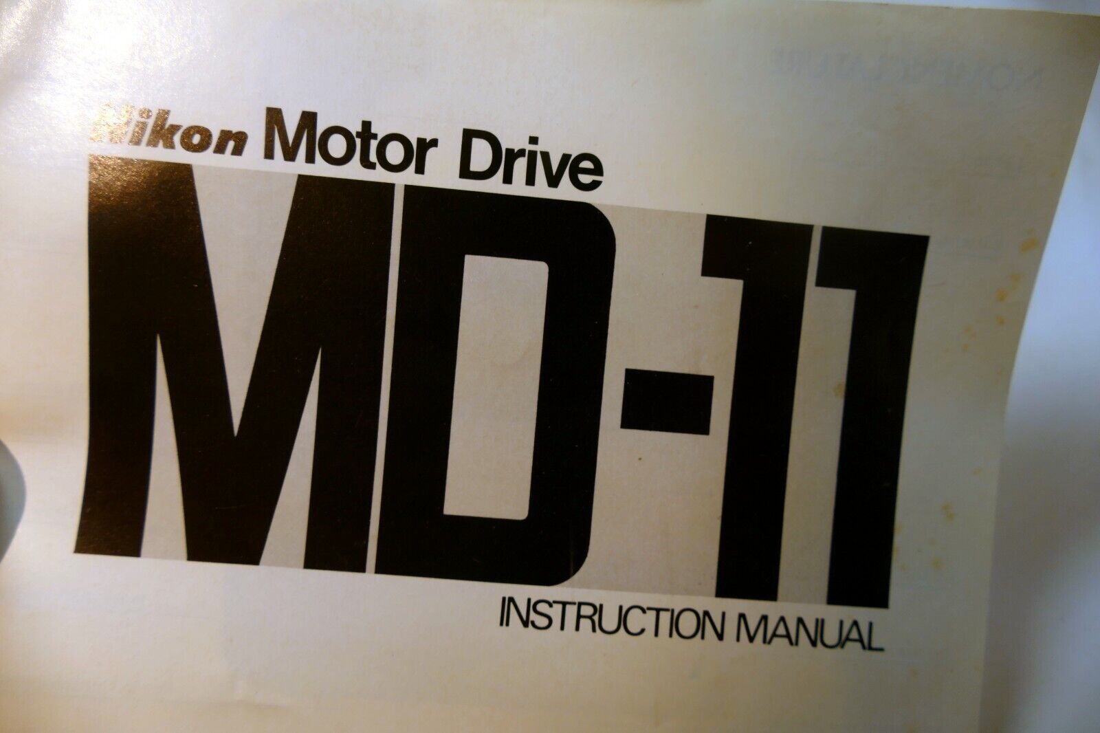 Nikon MD-11 Motor Drive Winder  Instructions manual guide English EN - vintage