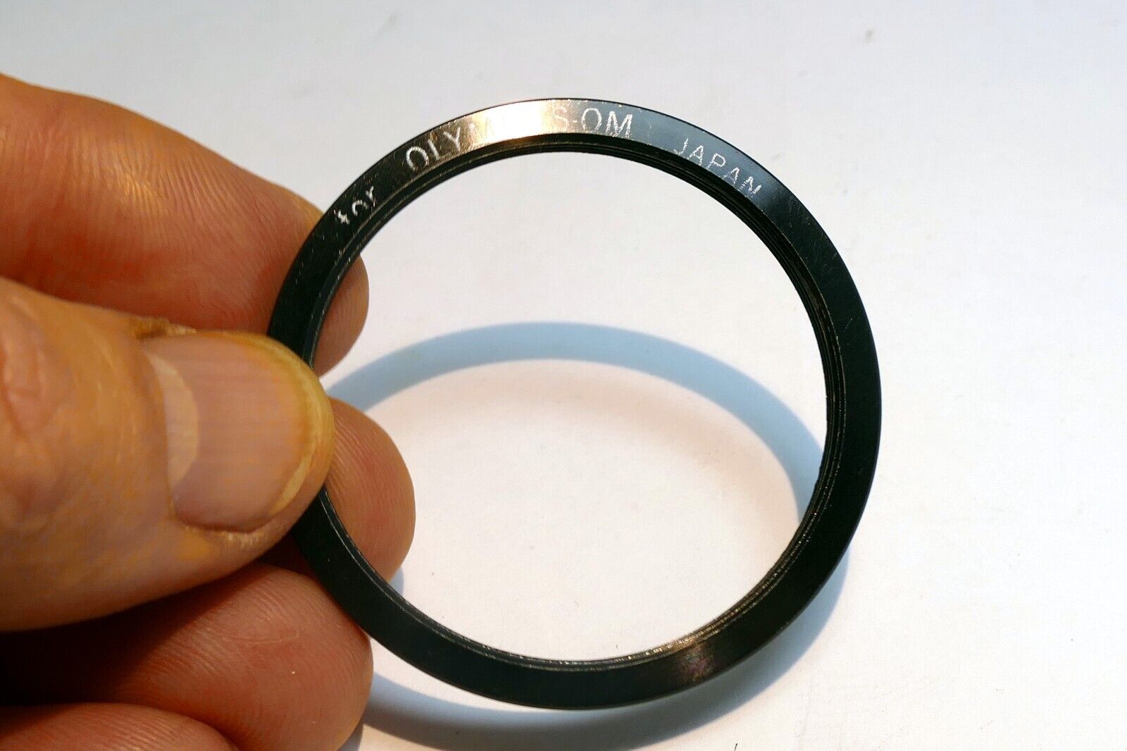 T2 lens inner ring adapter - for Olympus OM (parts) 49mm OD 42mm ID incomplete