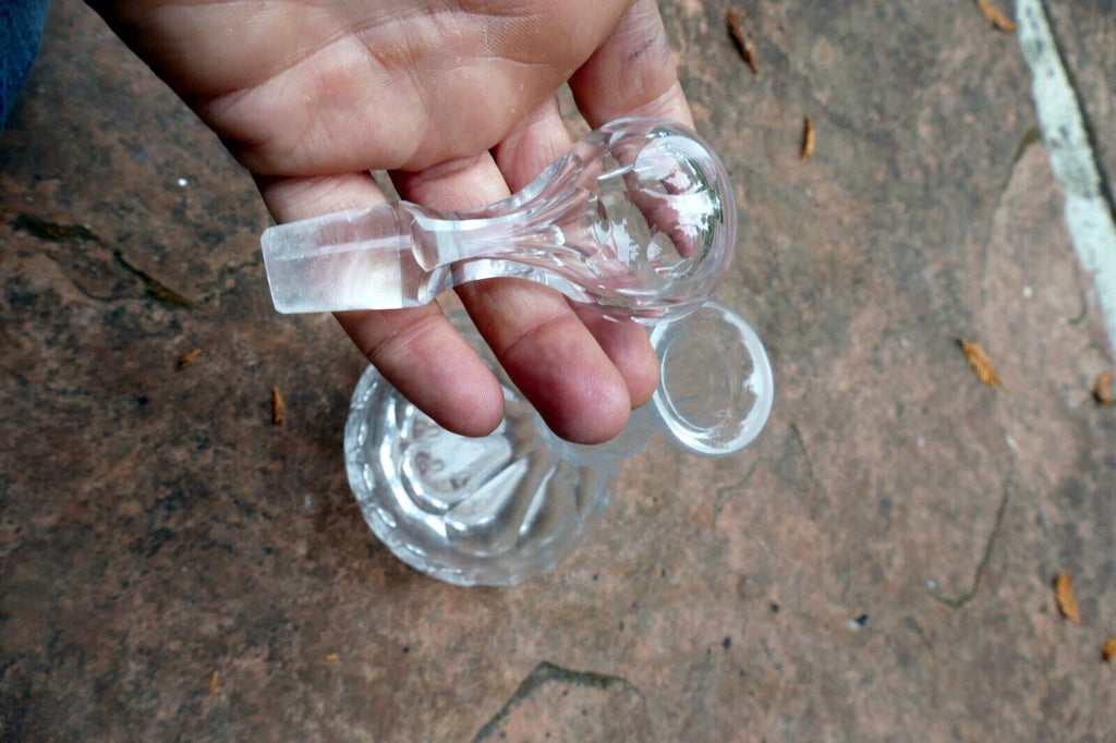 1 Litter Glass Decanter Lead Cut crystal With Stopper 8" tall