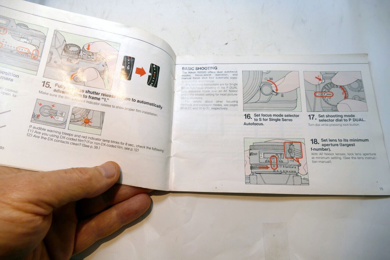 Nikon N2020 AF camera Instruction Guide Manual (missing cover) - OEM vintage