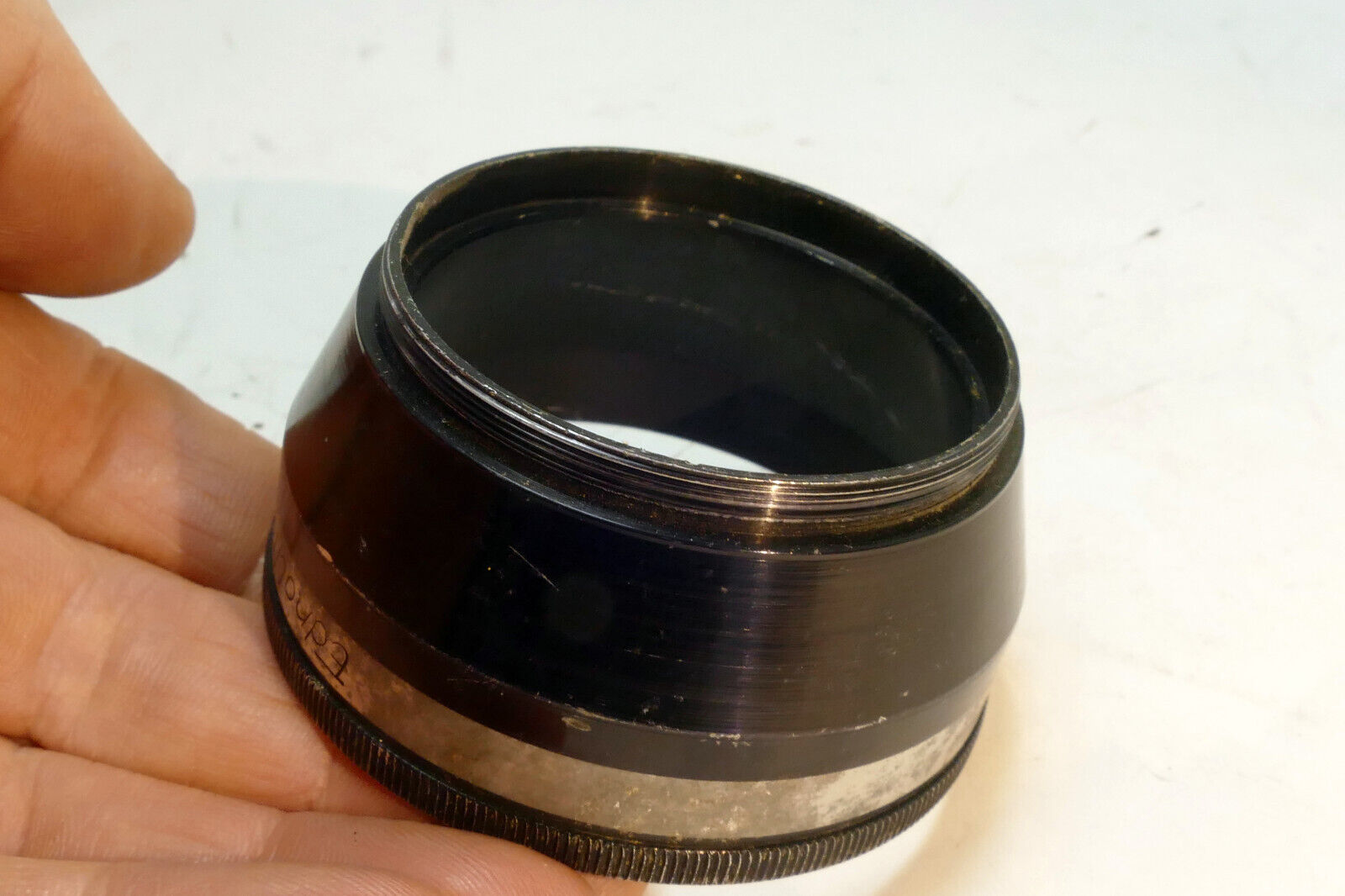 Ednalite Series 7 VII Lens Hood / Shade made in USA Metal threaded 7-S