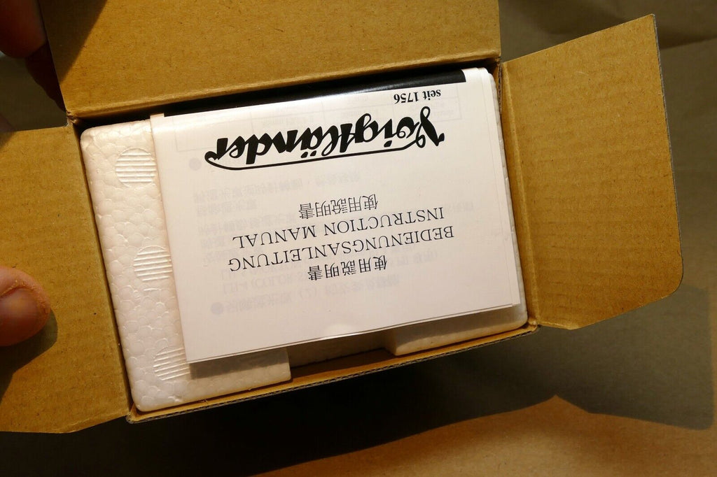 empty lens box (only) for  Nokton Classic Voigtlander 35mm f1.4 S.C.  M lens