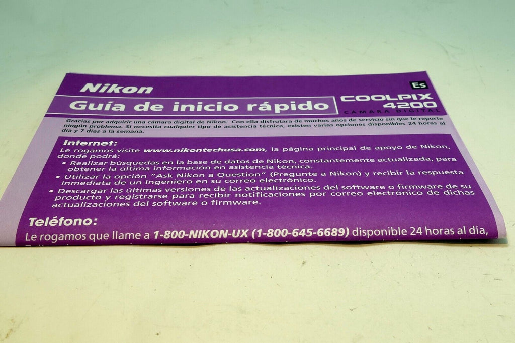 Nikon Coolpix 4200 Camera Espanol ES Spanish Guia de inicio rapido