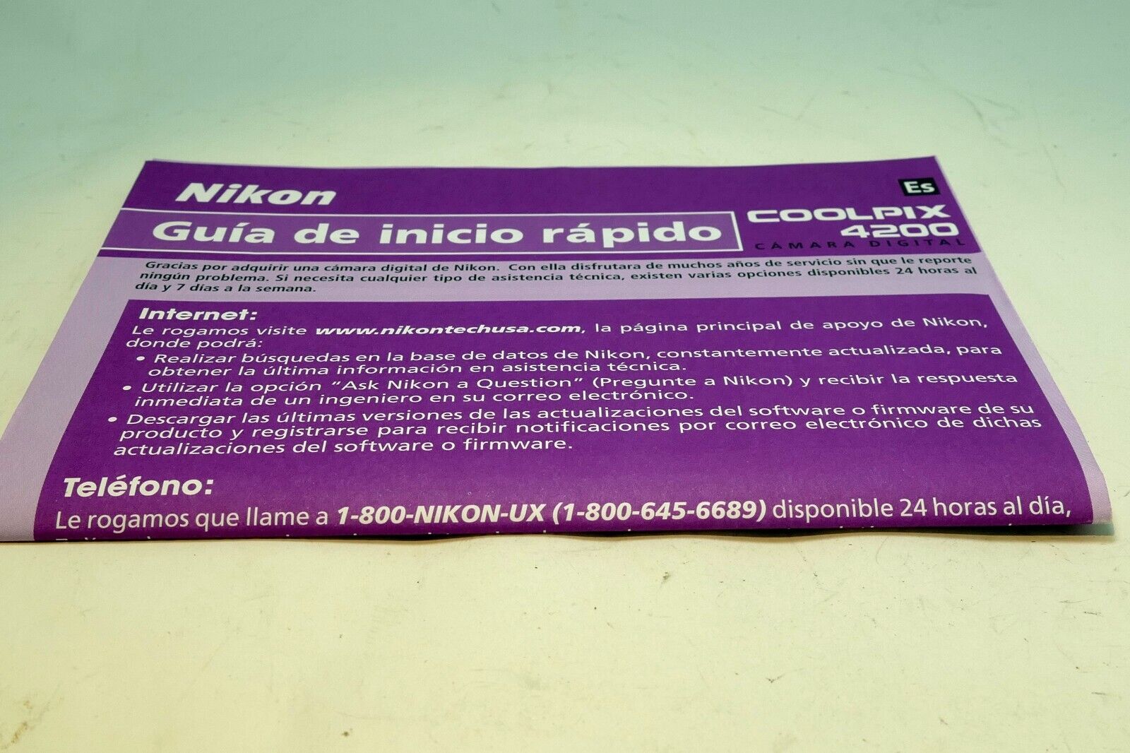 Nikon Coolpix 4200 Camera Espanol ES Spanish Guia de inicio rapido