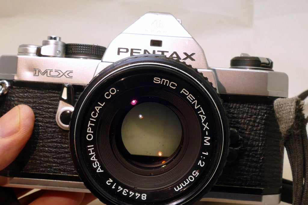 Pentax MX 35mm SLR Camera Kit w/ 50mm SMC F2 PK Lens - 3 F stops overexposes