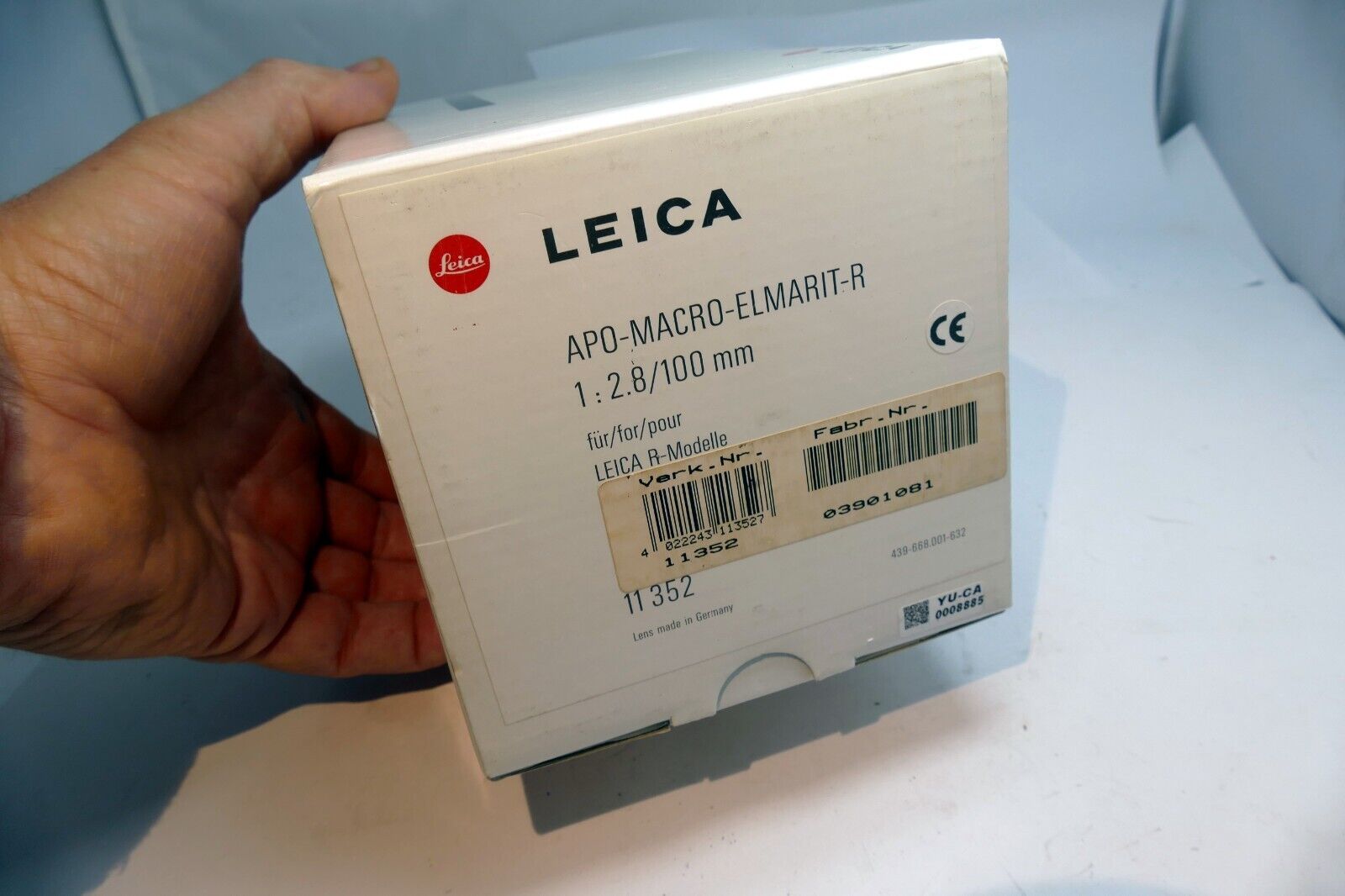 Empty Box for Leica APO Macro Elmarit-R 100mm f2.8 1:2.8 Lens 11352