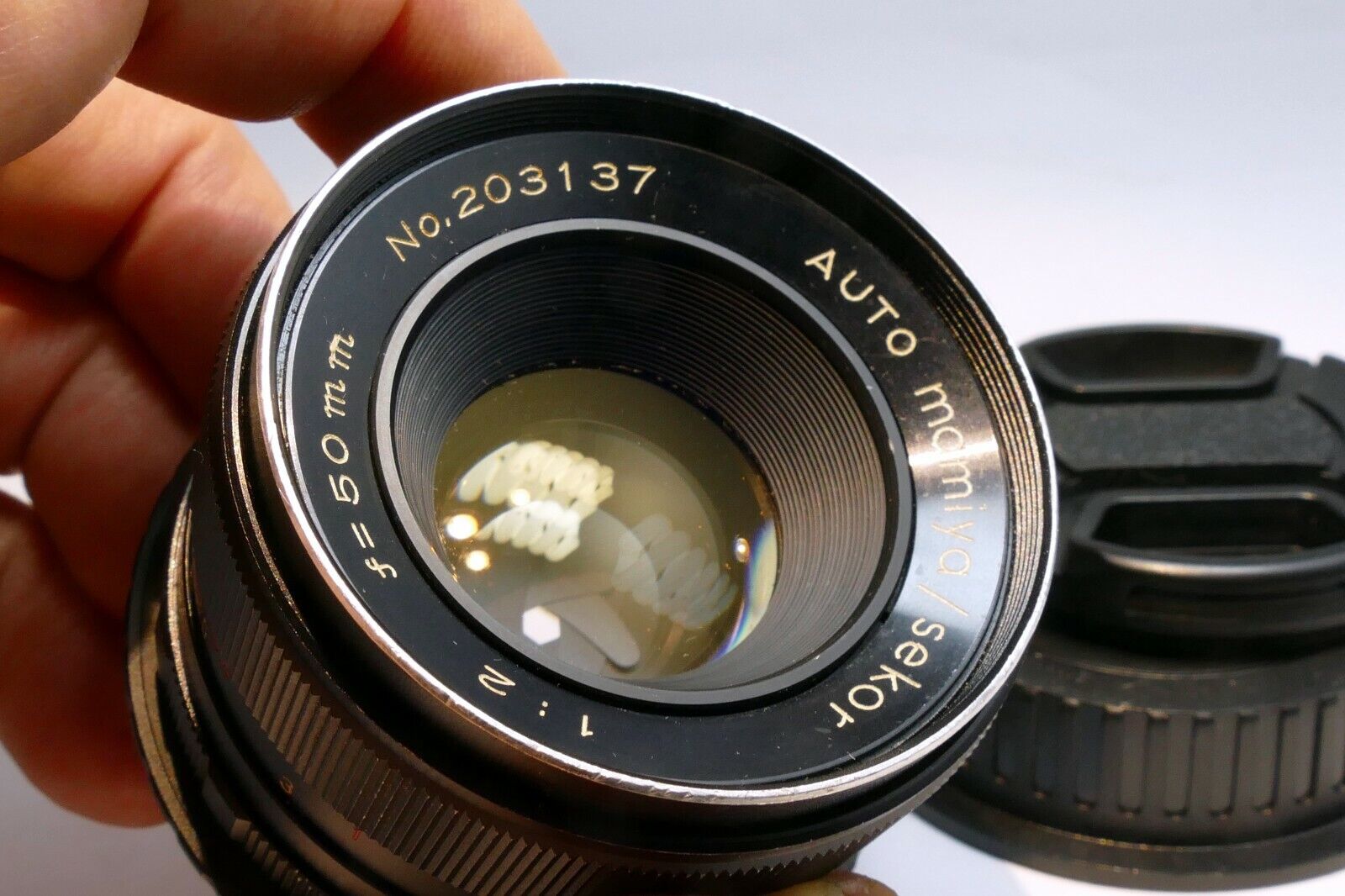 Mamiya 50mm f2 M42 manual Lens lens adapted to Canon EOS EF cameras T7i T8i 90D