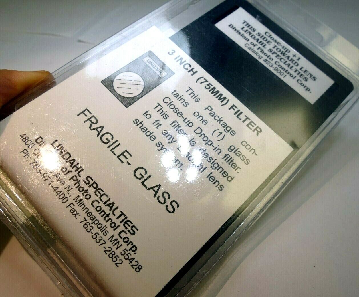 Close-up +1 Macro lens Filter drop in square 3X3" for Lindahl specialties