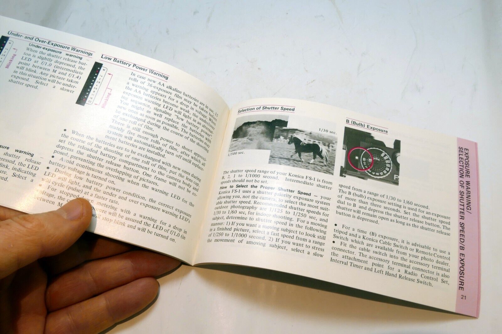 Konica FS-1 Camera guide instruction manual  1980