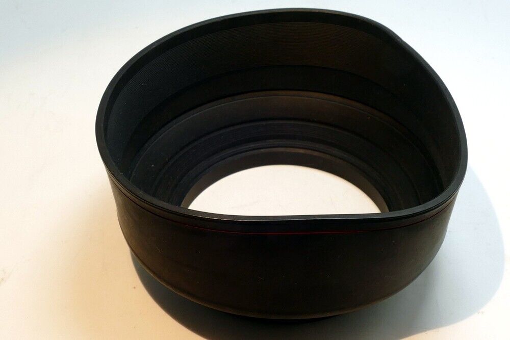 77mm Rubber Lens Hood Shade threaded telephoto with red ring