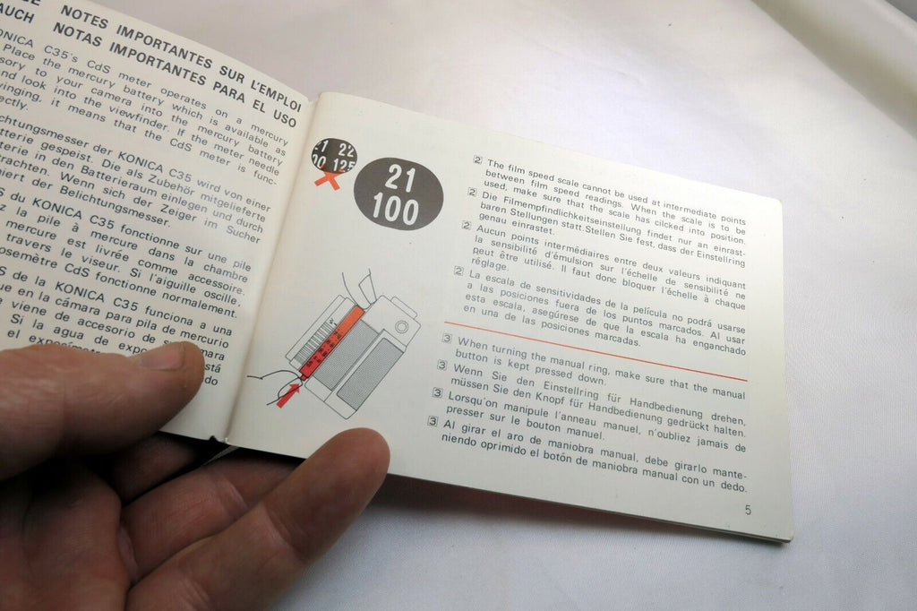 Konica C35 rangefinder Photoguide Camera Guide Manual English