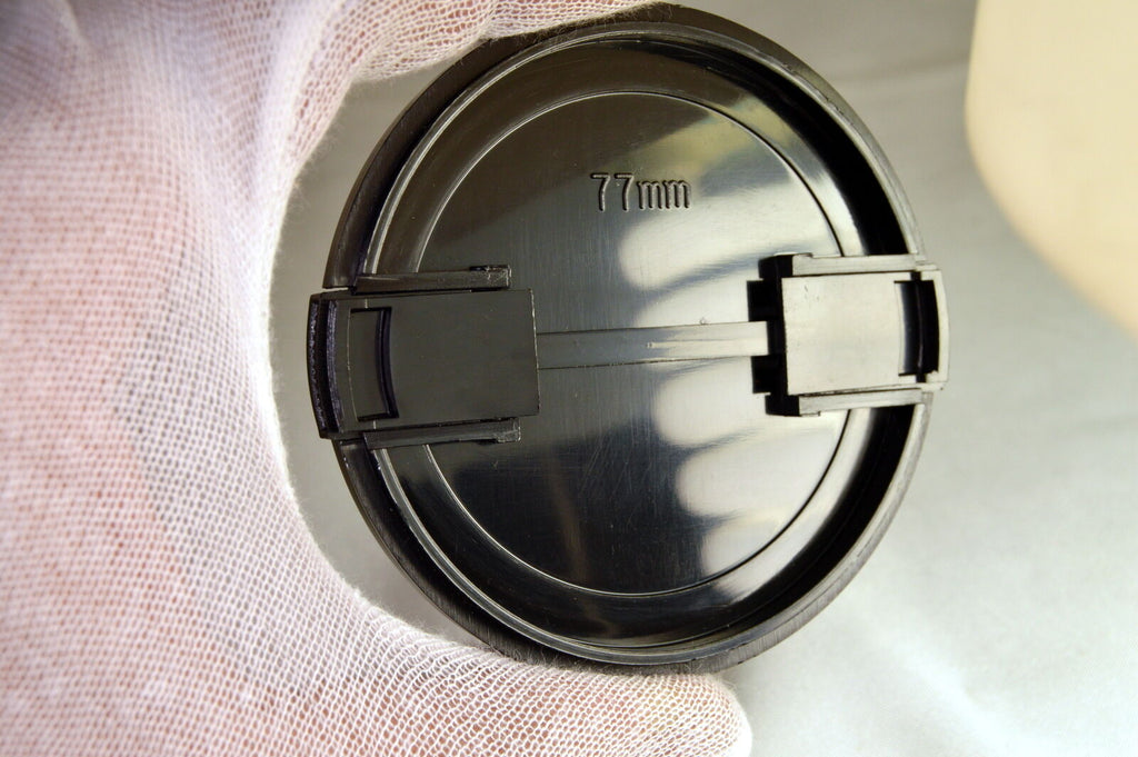 new 77mm Lens Front Cap Black snap on type