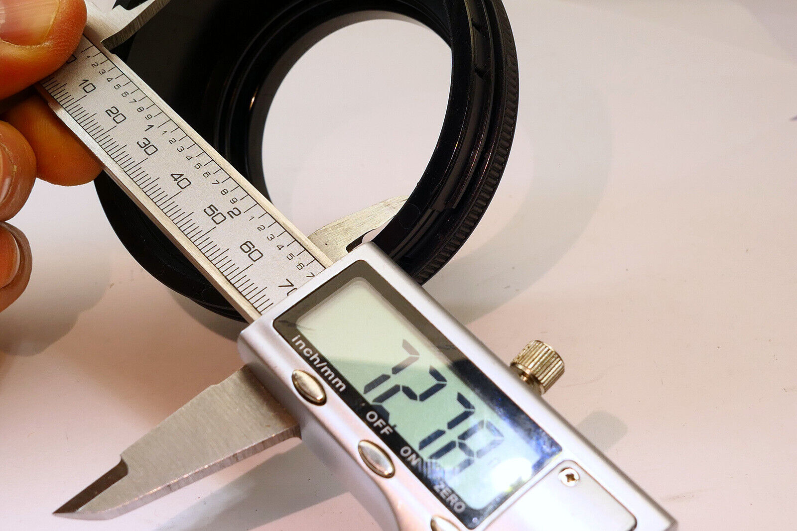 57mm Lens Hood Adapter Shade Plastic screw in type