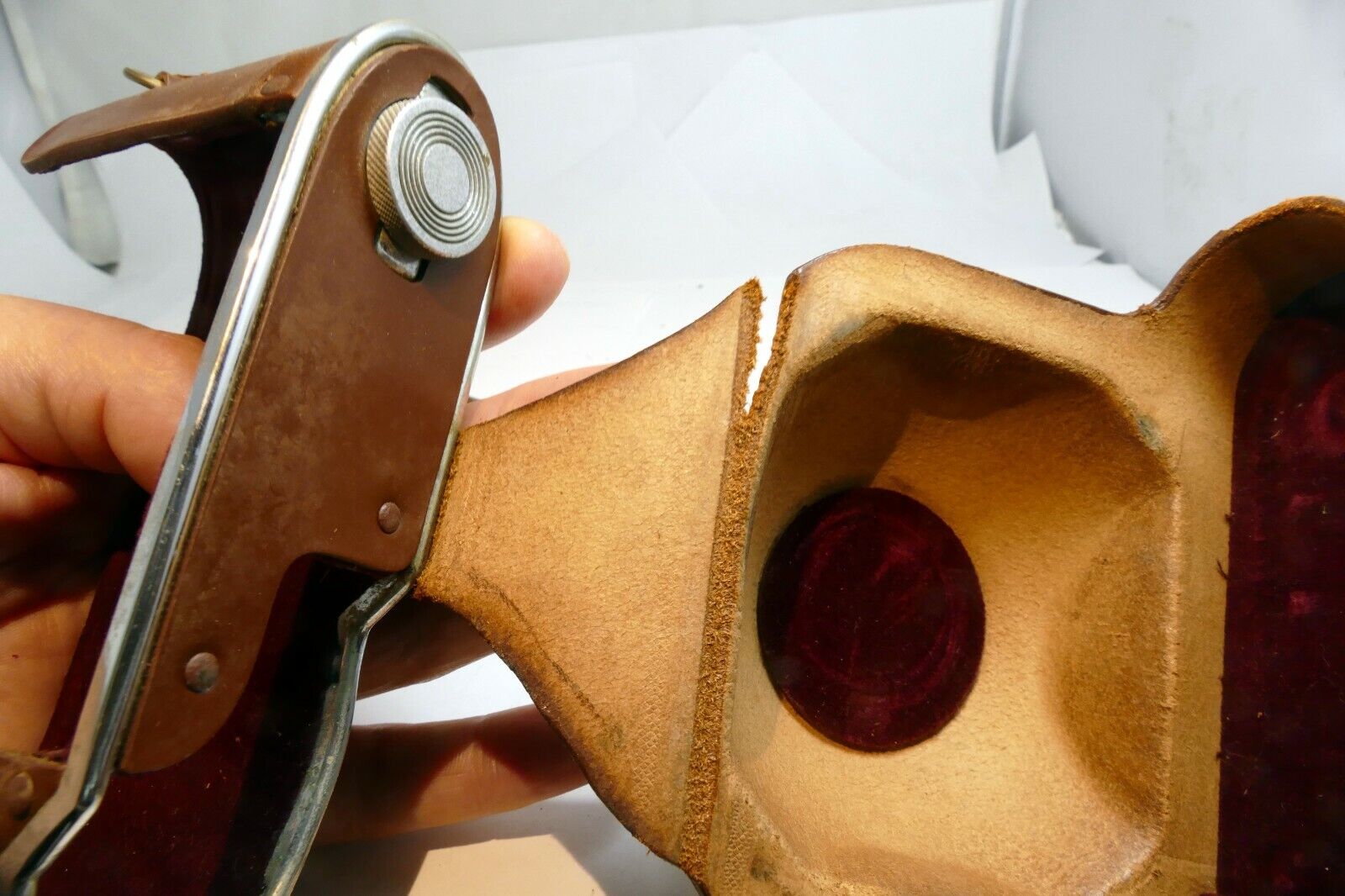 Case for Retinette Kodak  camera  vintage leather brown