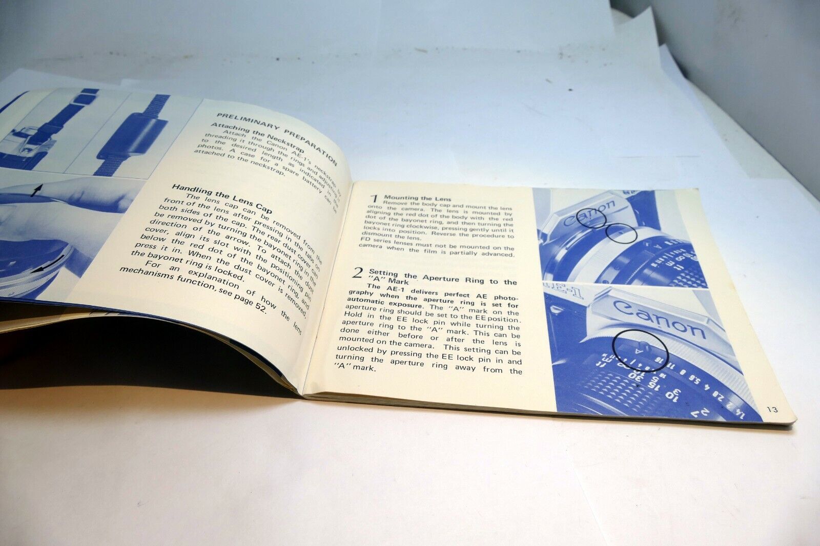Canon AE-1 camera Manual Guide   Instructions EN Instruction Guide