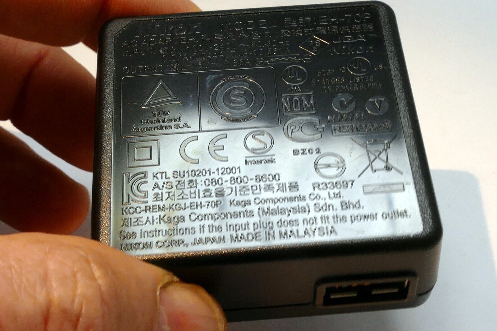 Nikon EH-70P AC USB charger adapter Genuine OEM US plug