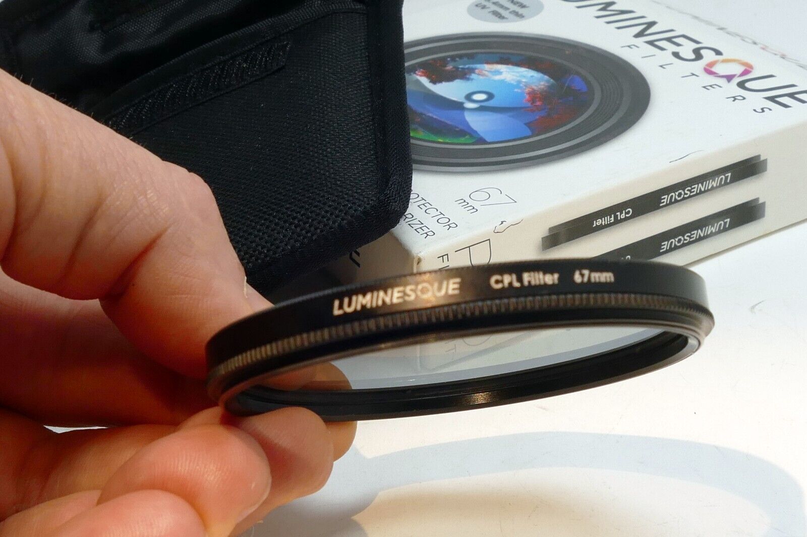 Luminesque 67mm Filter C-PL Circular Polarizer with soft case wallet