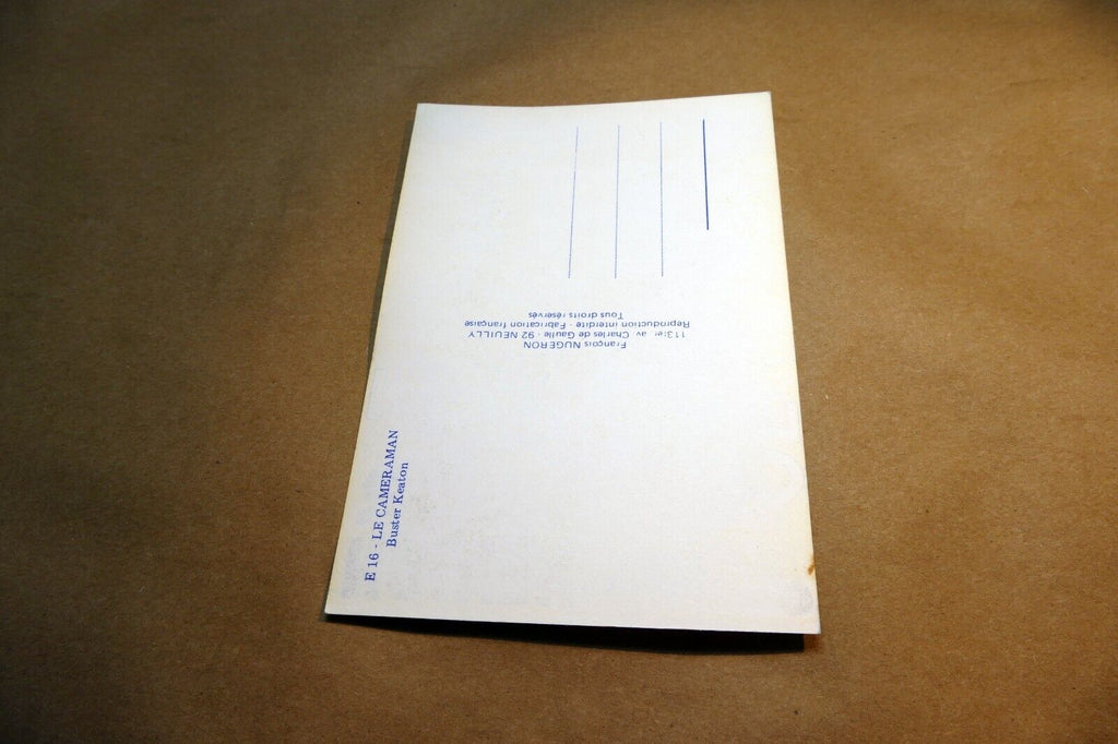 Le Cameraman BUSTER KEATON 1920's E-16 Postcard Paris France - unposted