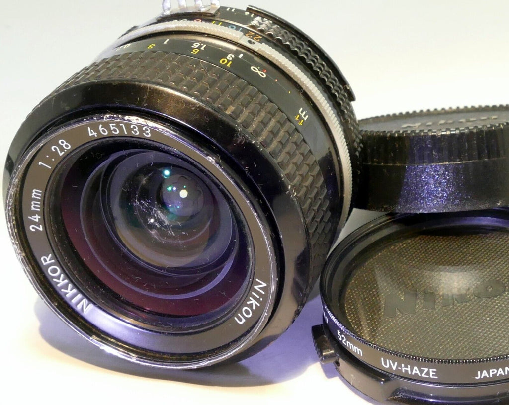 Nikon 24mm f2.8 Ai Lens prime Wide angle with fungus webbing inside - AS IS read