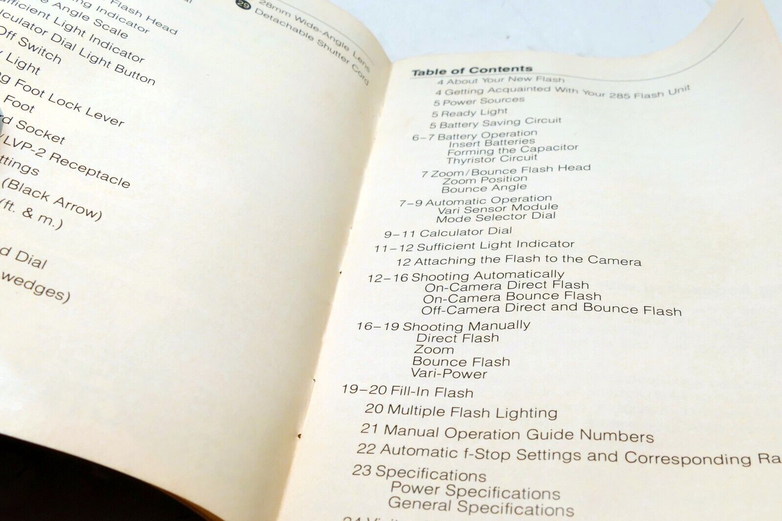 Vivitar Model 285 Thyristor Flash Instruction Guide Manual English