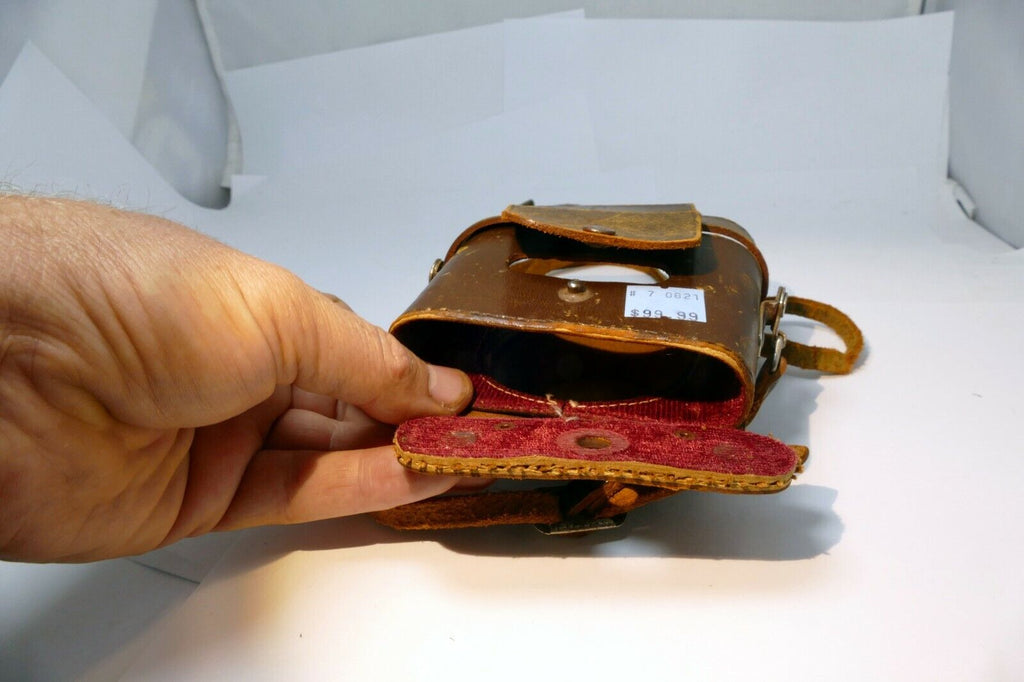 Leather case for Gelto D-III Camera Toakoki Seisakusho - AS IS PARTS - damaged