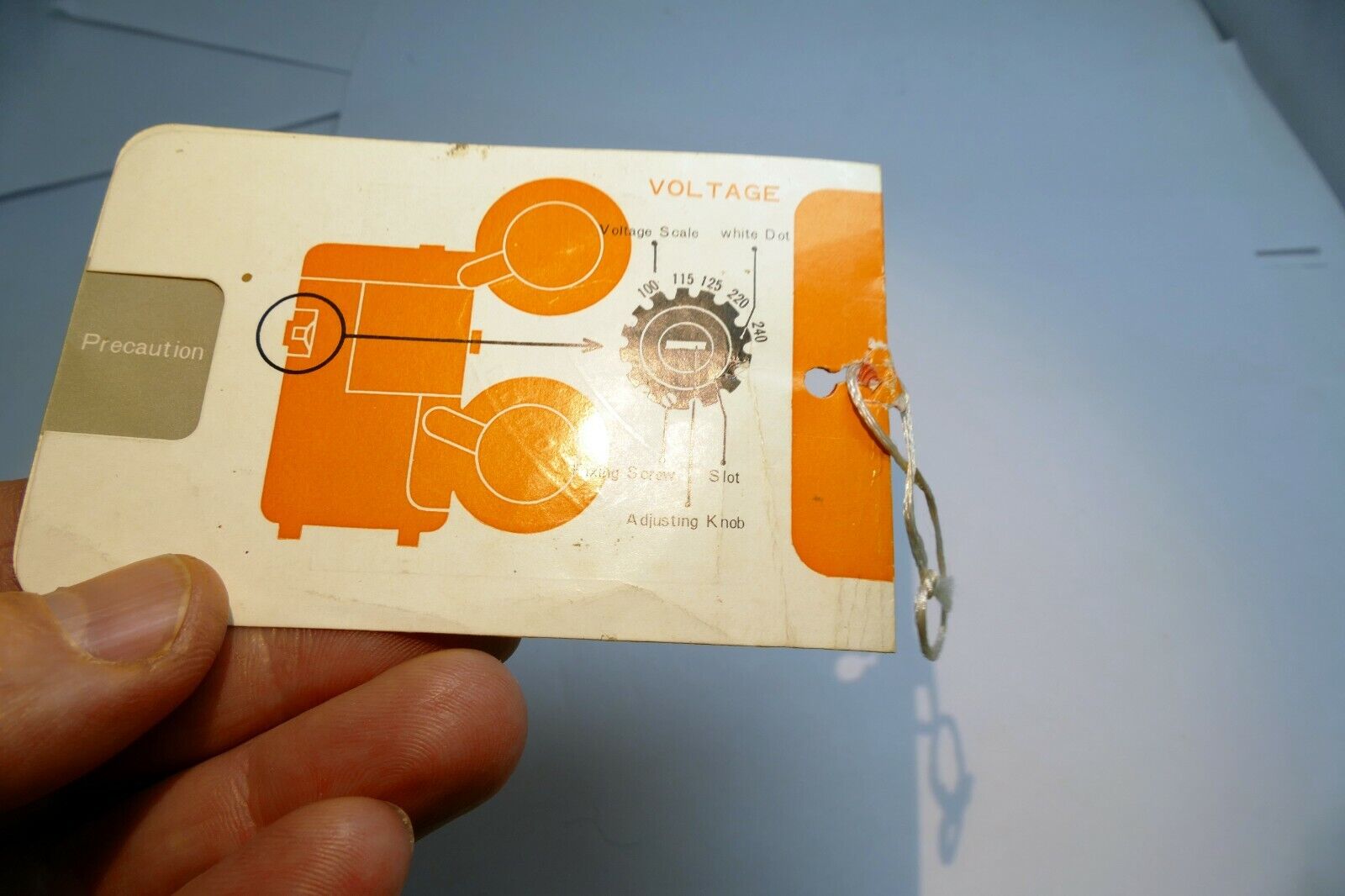 Instruction Card for projector 240 volts