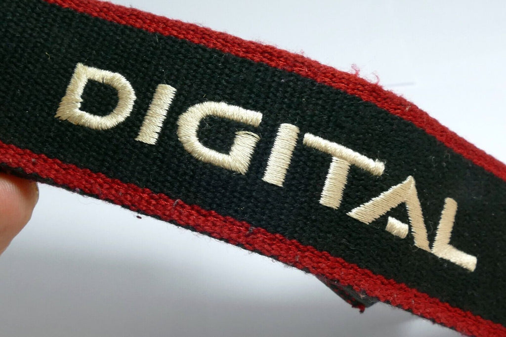 Canon EOS SLR Digital Camera Neck Shoulder Strap Red-Black Strip - Genuine OEM