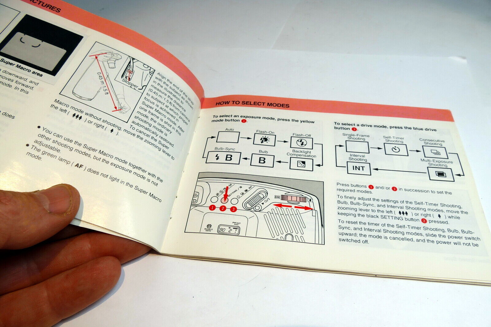 Pentax zoom 105 Super Date camera Instructions Owner's manual Guide English E