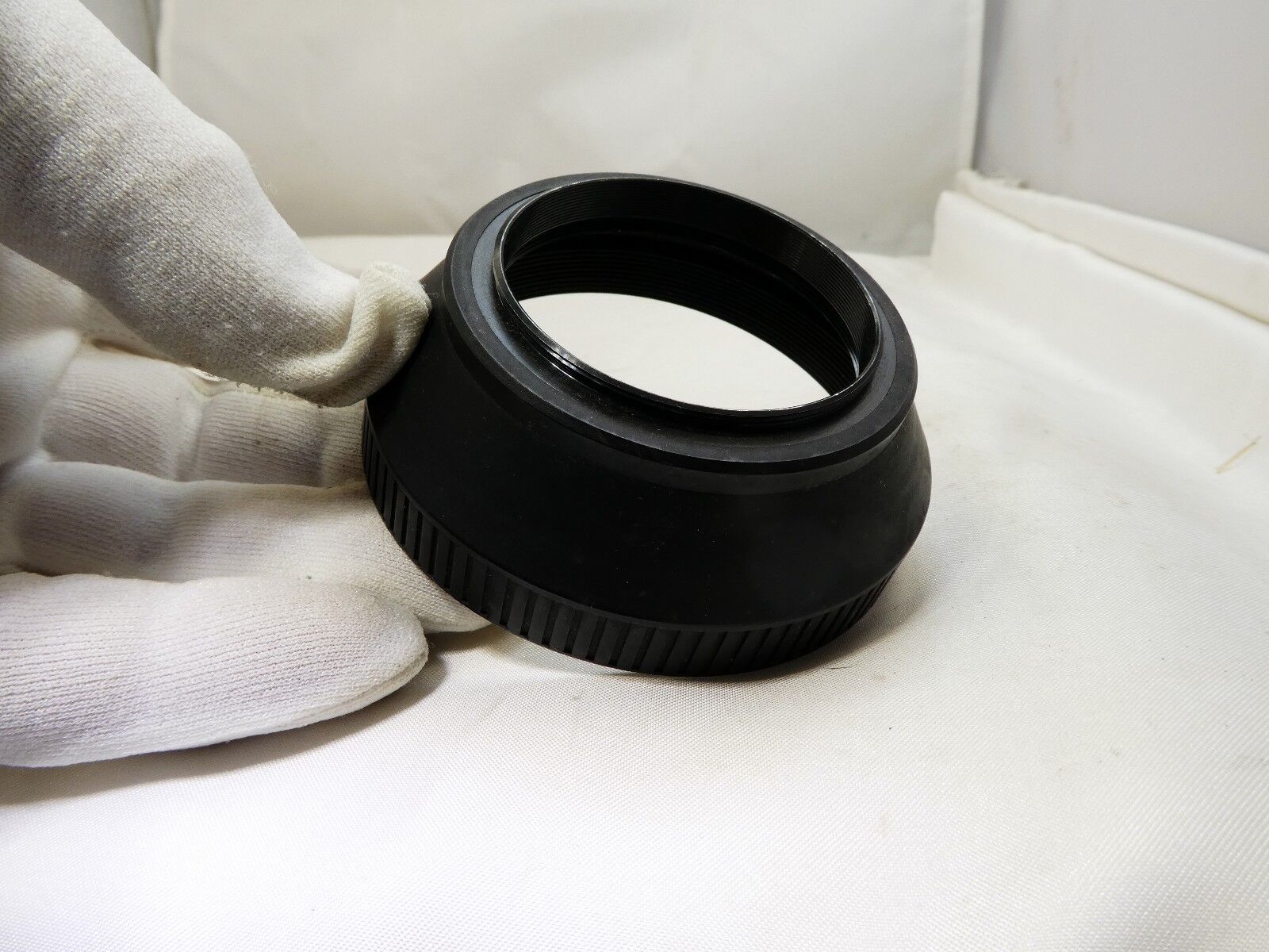 52mm Rubber Lens Hood with plastic rim  made in Japan with threads in the front