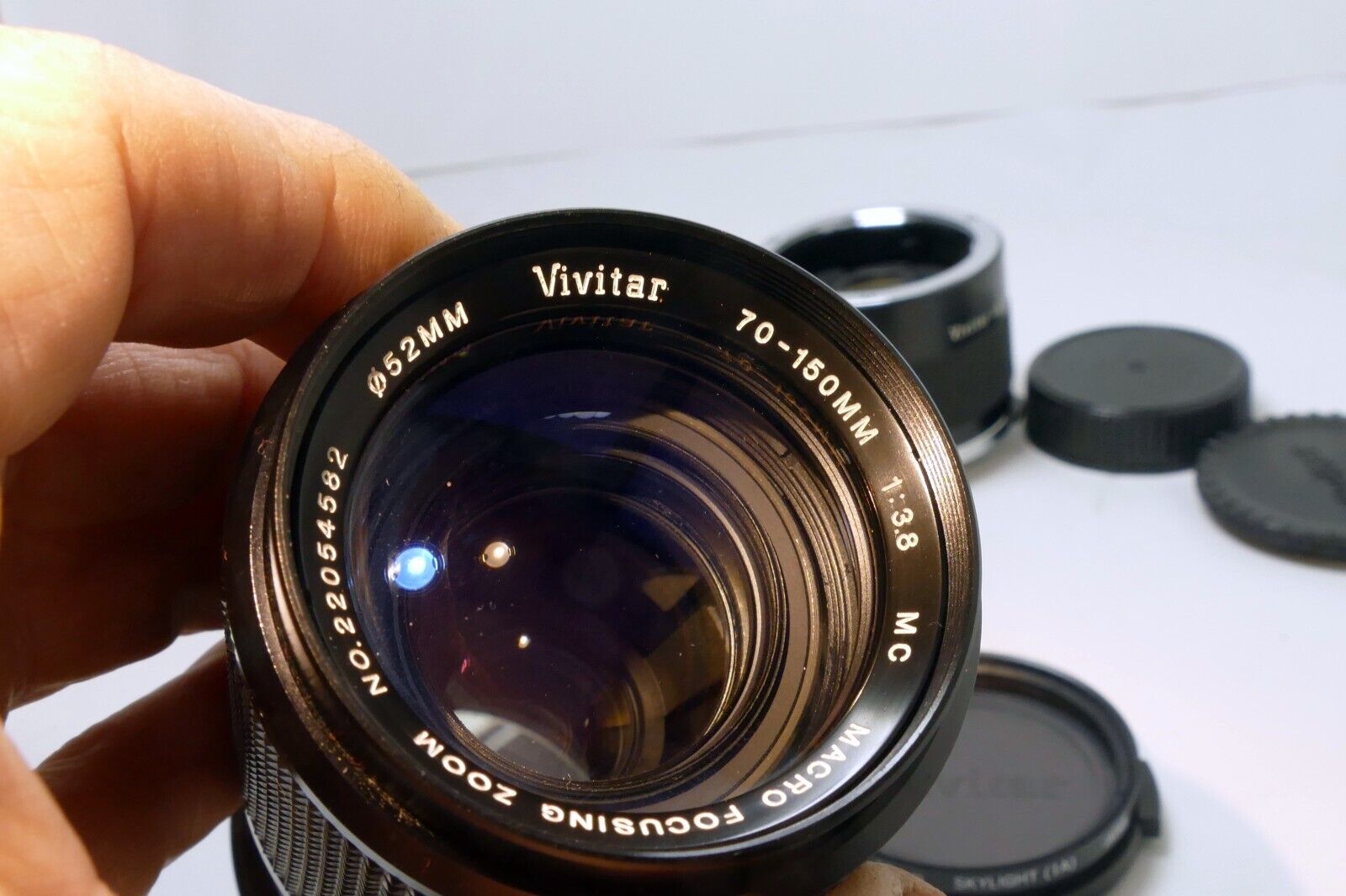 Vivitar 70-150mm f3.8 Manual Focus Lens w/ 2X teleconver Olympus OM mount - MINT