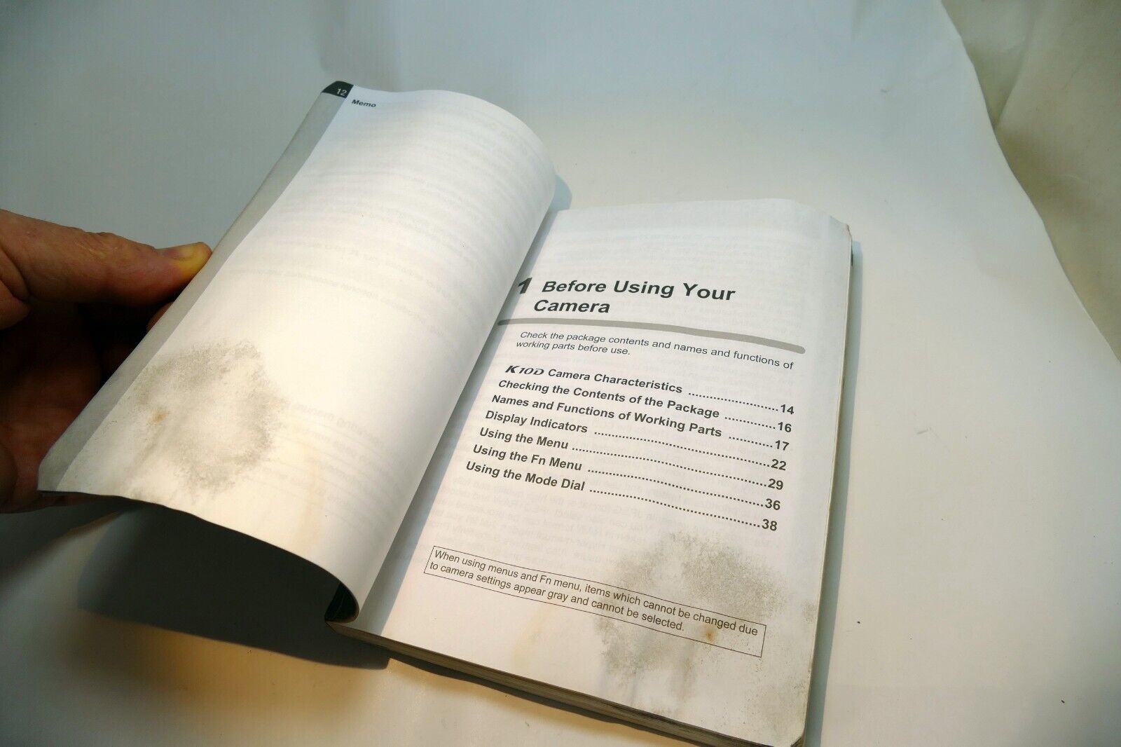 Pentax  K10D Digital Camera Operating Manual Instructions Guide