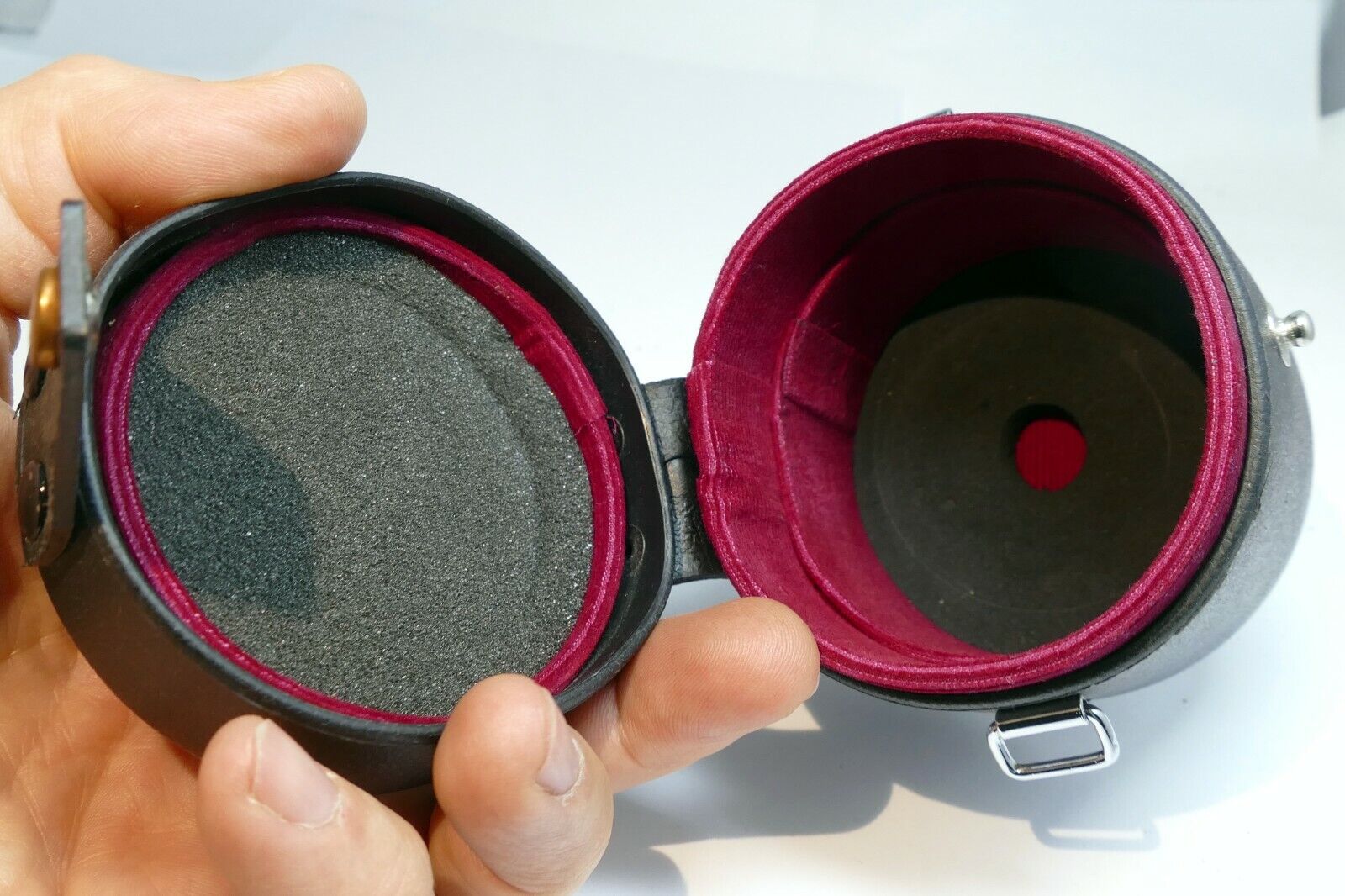 Konica Hexanon  28mm f3.5 AR empty  Hard case for lens genuine vintage