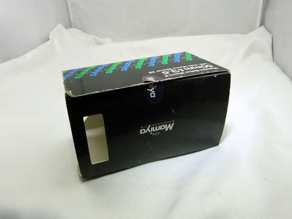 Empty box for Mamiya Sekor Macro E 50mm f3.5 Lens ZE with foam (damaged)