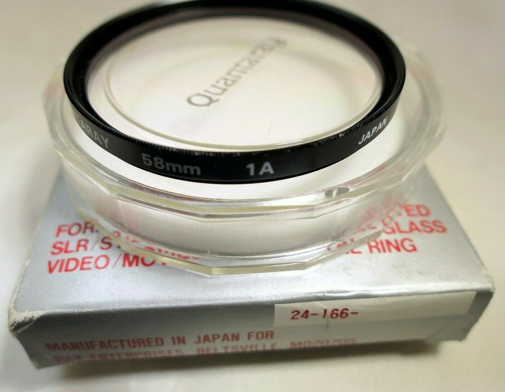 Quantaray 58mm 1A Skylight Lens filter made in Japan Boxed
