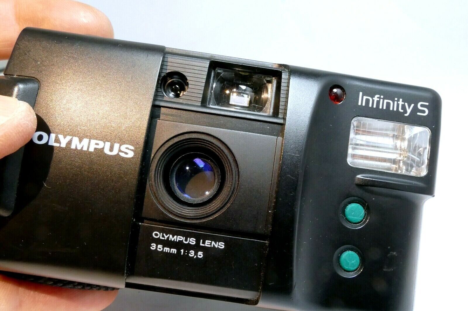 Olympus Inifnity S 35mm camera w/ 35mm f3.5 lens -  for parts AS IS