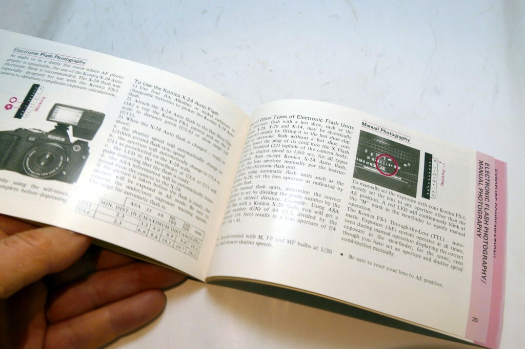 Konica FS-1 Camera guide instruction manual  1980