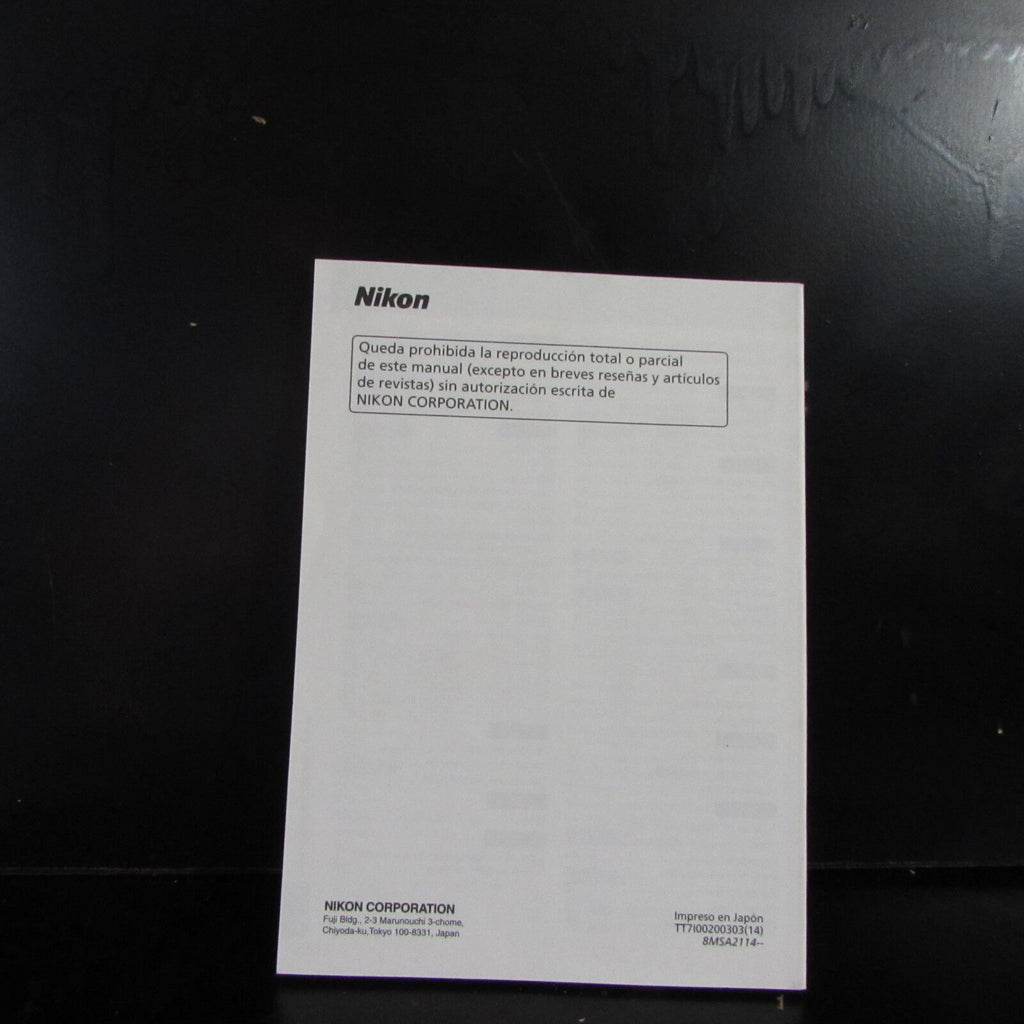 Nikon R1C1 SU-800 R1 SB-R200 Manual De Instruciones Espanol ES O401739