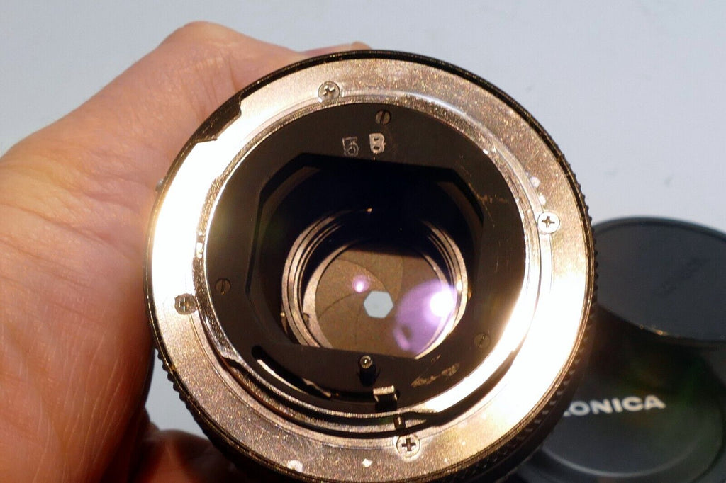 Konica 135mm F/3.5 Hexar AR Mount Lens w/ caps telephoto - Mint condition